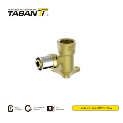 Raccordi a pressare in ottone personalizzabili 20-2.0×F3/4" Gomito 63W per piastra da parete a 90 gradi