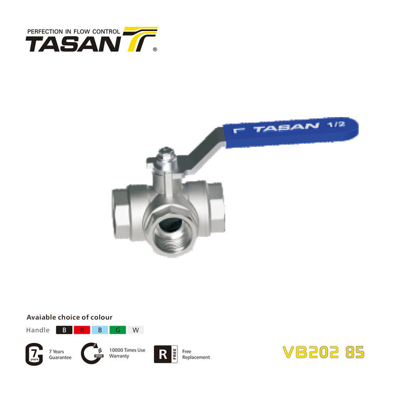25Bar valvola a sfera in ottone a 3 vie ISO228 filo 2&quot; valvola a sfera Ips VB202 85